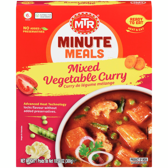 MTR Mixed Veg Curry 300 g, $0.83/100g