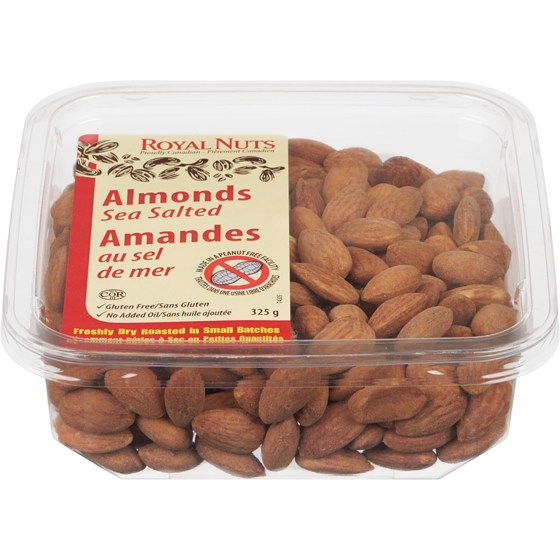 Royal Nuts Dry Roasted Sea Salt Almonds 325 g, $4.62/100g