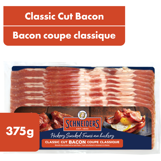 Schneiders Hickory Smoked Classic Cut Bacon 375 g, $1.07/100g