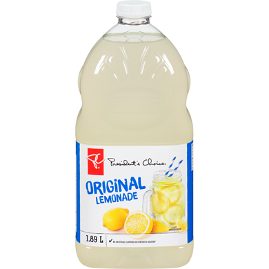 President's Choice Original Lemonade 1.89 l, $0.19/100ml