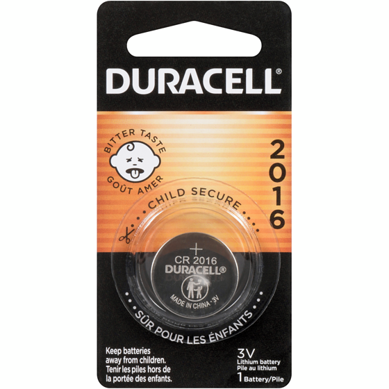 Duracell 2016 Watch or Electronic Battery 1 ea, $8.00/1ea
