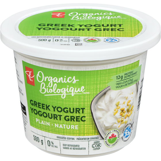 PC Biologique Yogourt Grec Nature 500 g, 1,30 $/100g