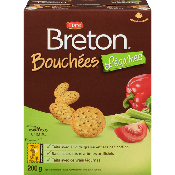 Dare Craquelins Breton Bouchées Légumes 200 g, 2,25 $/100g