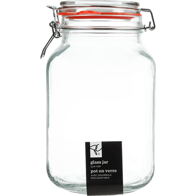 President's Choice Square Clip Top Jar 2L 1 ea, $11.00/1ea
