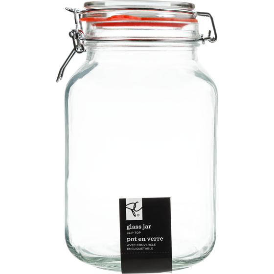 President's Choice Square Clip Top Jar 2L 1 ea, $11.00/1ea