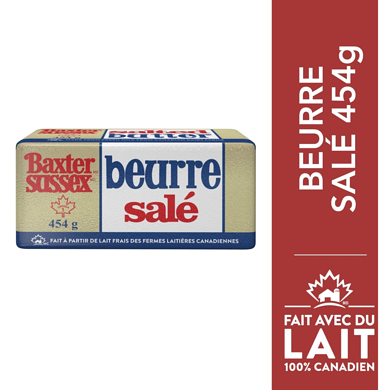 Baxter Beurre Sussex salé 454 g, 1,98 $/100g