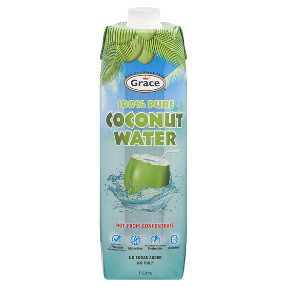 Grace 100% Pure Coconut Water 1 l, $0.33/100ml