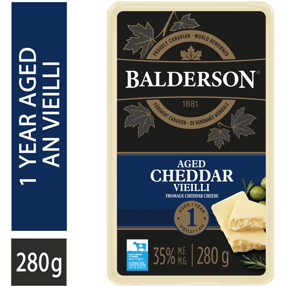 Balderson 1 Year Aged Cheddar Cheese 280 g, $4.46/100g