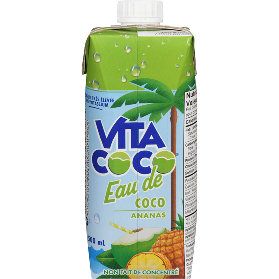 Vita Coco Eau de coco Vita Coco avec ananas 500 ml, 0,60 $/100ml