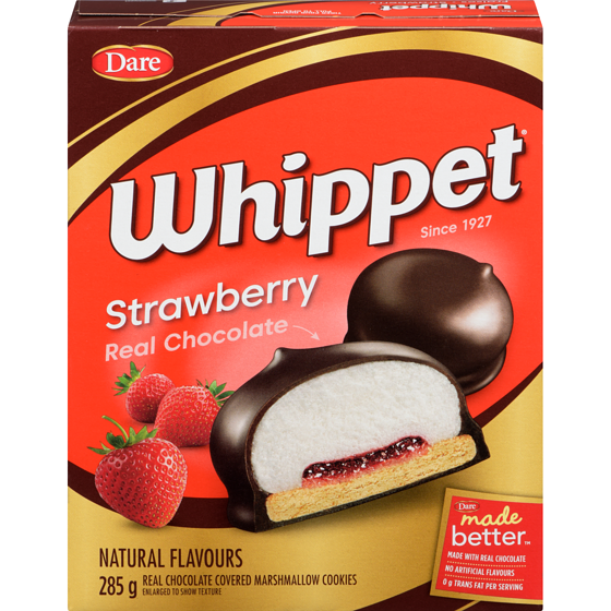 Dare Whippet Strawberry Cookies 285 g, $1.75/100g