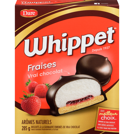 Dare Biscuits Whippet Fraises 285 g, 1,75 $/100g