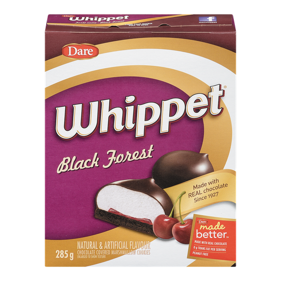 Dare Whippet Black Forest Cookies 285 g, $1.75/100g