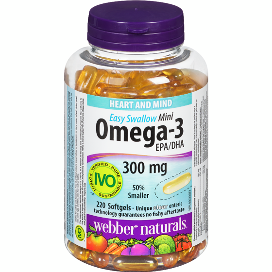 Webber Naturals Heart And Mind Omega-3 Mini 220 ea, $0.13/1ea