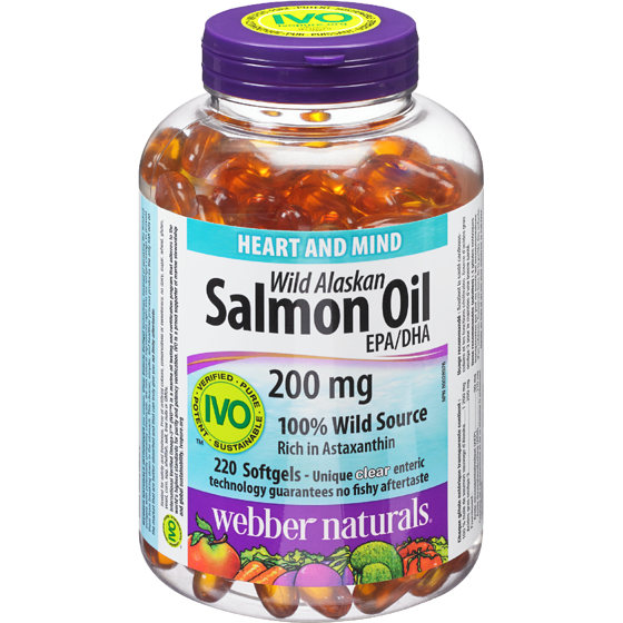 Webber Naturals Heart And Mind Wild Alaskan Salmon Oil 220 ea, $0.13/1ea