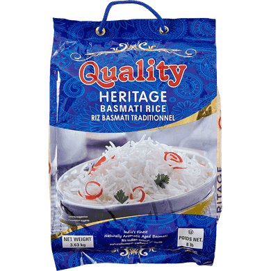 Quality Riz basmati Heritage 3.63 kg, 0,44 $/100g