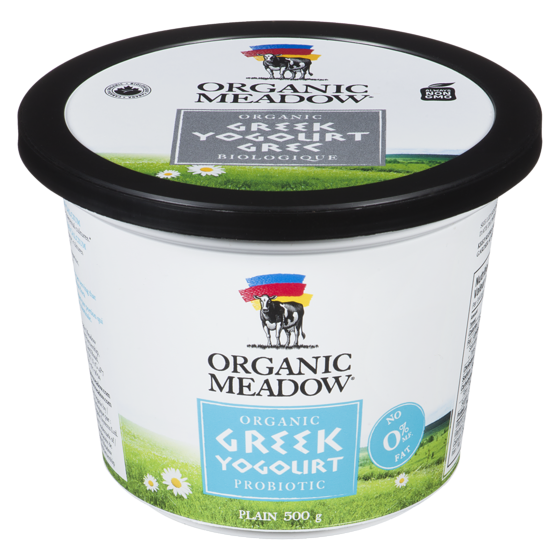 Organic Meadow Plain Greek Yogurt, No Fat 500 g, $1.60/100g