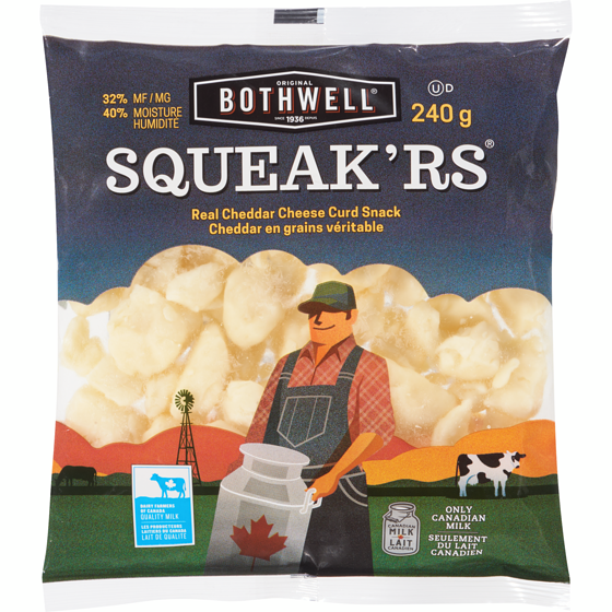 Bothwell Fromage cheddar en grains Squeak’rs 240 g, 2,70 $/100g