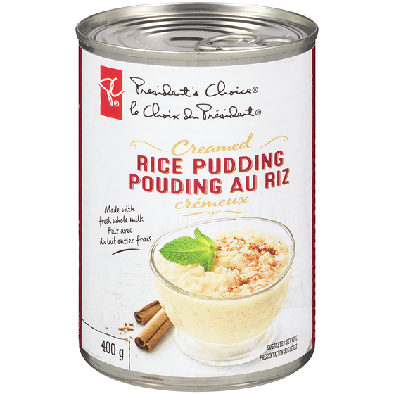 le Choix du Président Pouding au riz en crème 400 g, 1,20 $/100g
