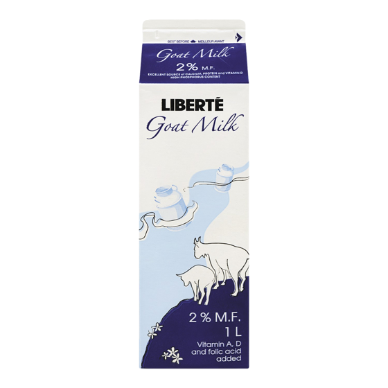 Liberte Goat Milk 2% M.F. 2 l, $0.45/100ml