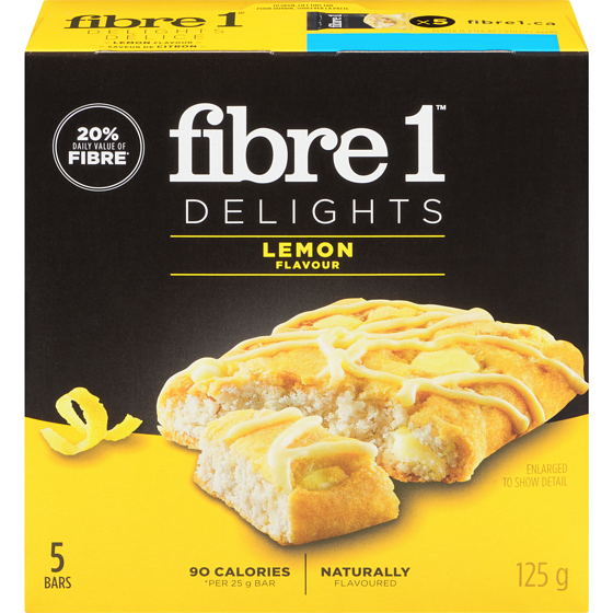 Fibre 1 Delights Soft Baked Bars, Lemon 125 g, $3.00/100g