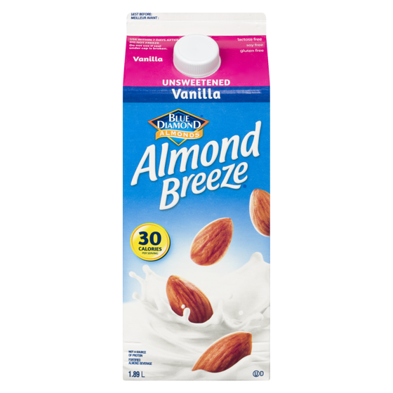 Blue Diamond Almond Breeze Almond Milk, Unsweetened Vanilla 1.89 l, $0.21/100ml