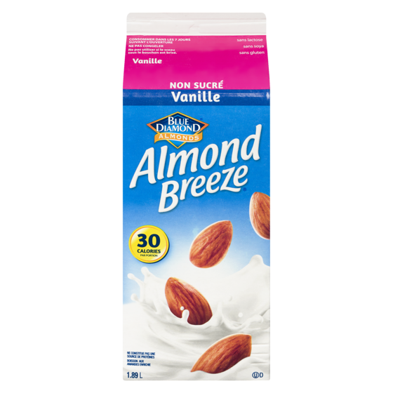 Blue Diamond Lait d’amande non sucré à la vanille 1.89 l, 0,24 $/100ml