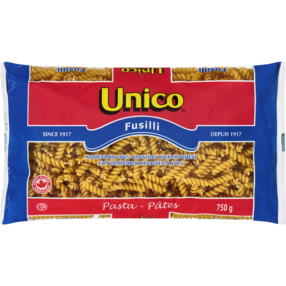 Unico Fusilli 750 g, $0.44/100g