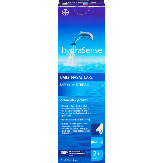 Hydrasense Medium Stream Nasal Spray, Daily Nasal Care 210 ml, $10.71/100ml