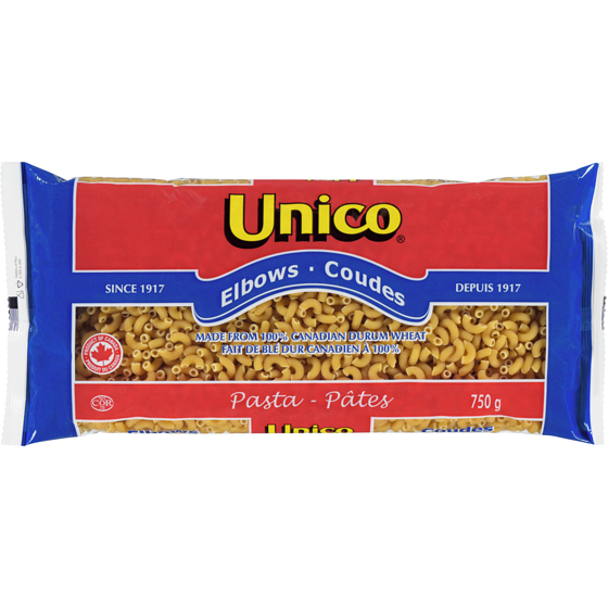 Unico Elbows 750 g, $0.44/100g