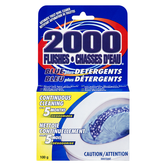 2000 Flushes Blue Plus Detergents 100 g, $4.79/100g