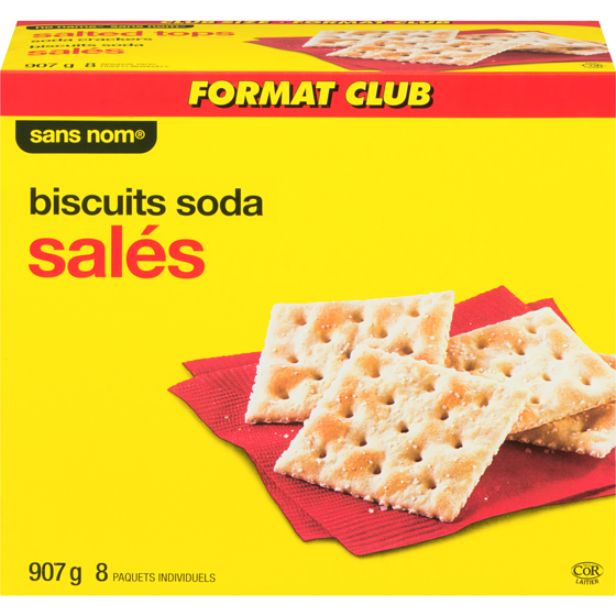 Sans Nom Biscuits soda salés 907 g, 0,77 $/100g