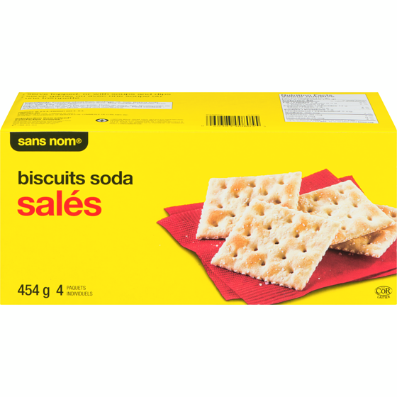Sans Nom Biscuits soda saupoudrés de sel 454 g, 0,88 $/100g