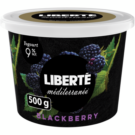 Liberte Méditerranée 9% Yogurt, Blackberry 500 g, $1.26/100g