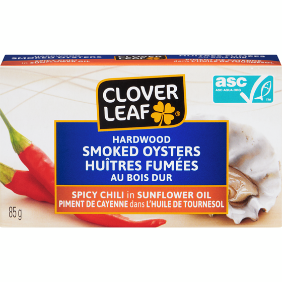 Clover Leaf Smoked Oysters with Spicy Chili 85 g, $2.93/100g