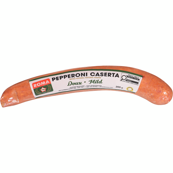 Roma Pepperoni Caserta, emballage sous vide 200 g, 2,25 $/100g