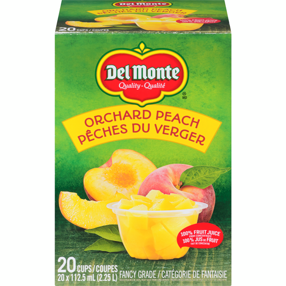 Del Monte Coupes de fruits Pêches emballage économique 20x112.5 ml, 0,93 $/100ml