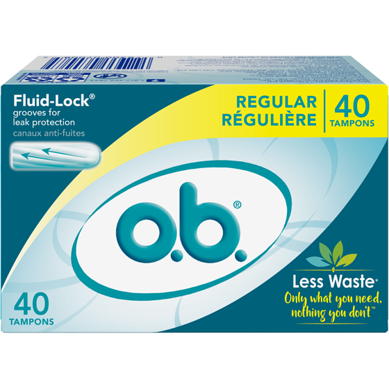 o.b. Tampons Regular 40 ea, $0.31/1ea