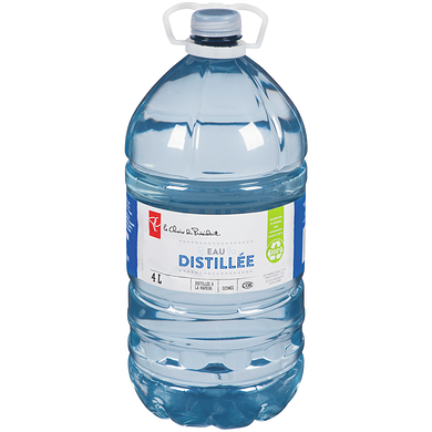 le Choix du Président Eau Distillée 4 l, 0,03 $/100ml