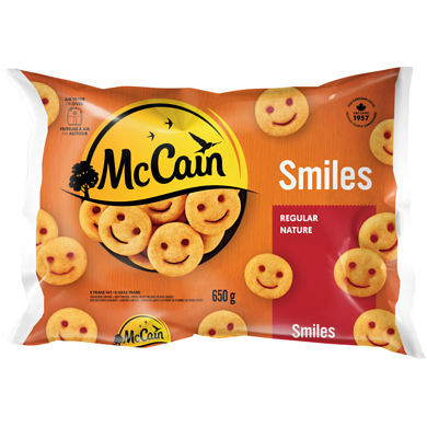 McCain Smiles - Smiley Face Fries 650 g, $0.92/100g