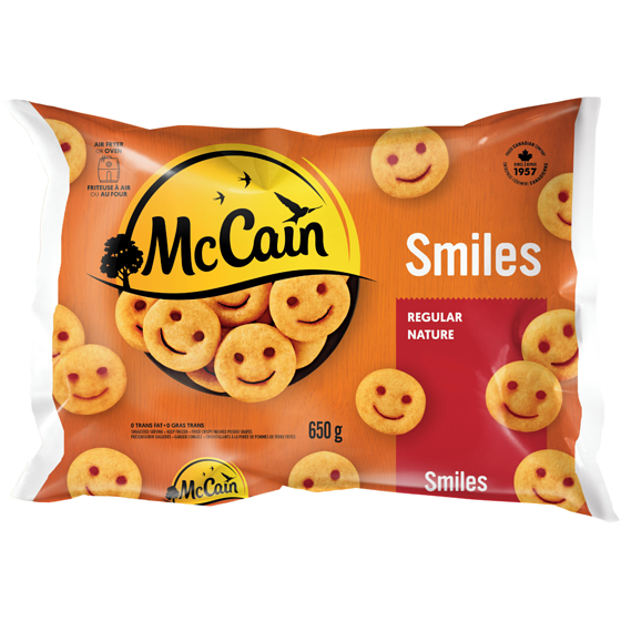 McCain Frites souriantes Smilesᴹᴰ 650 g, 0,92 $/100g