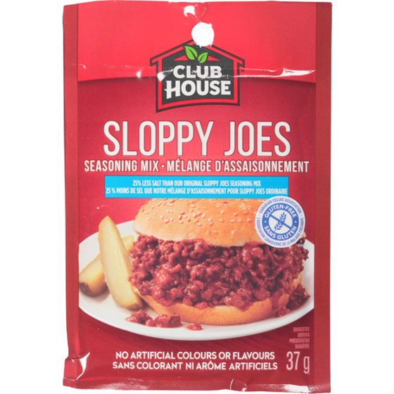 Club House Mélange D'Assaisonnement Sloppy Joe moins de sel 37 g, 4,57 $/100g