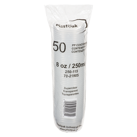 null Contenant en plastique pour charcuterie transparent 8 oz 50 ea, 0,10 $/1ch