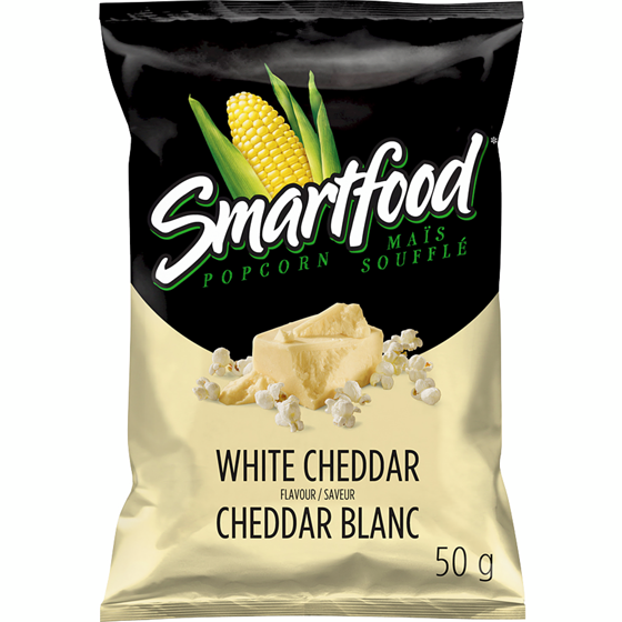 Smartfood Maïs soufflé assaisonné Cheddar blanc (petit sac) 50g 50 g, 4,98 $/100g
