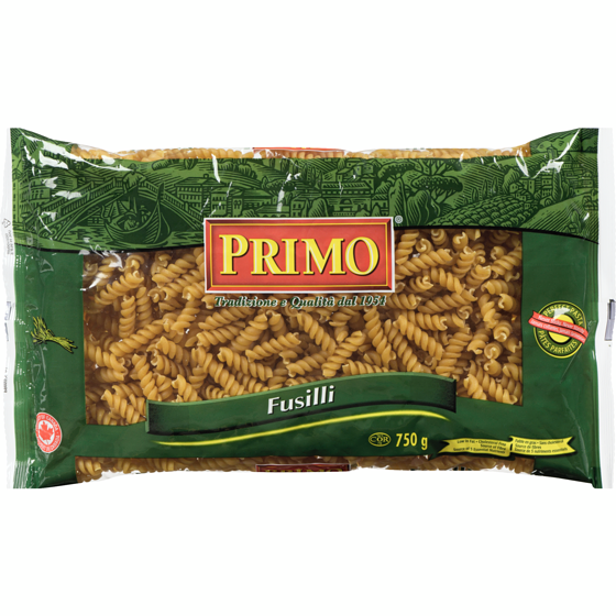 Primo Fusilli 750 g, 0,53 $/100g