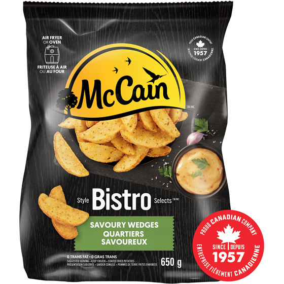 McCain Quartiers savoureux Style BistroMC 650 g, 0,92 $/100g