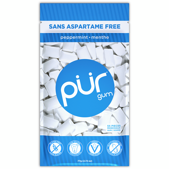Pur Gum Aspartame Free Natural Peppermint Flavoured Gum 80 g, $6.24/100g