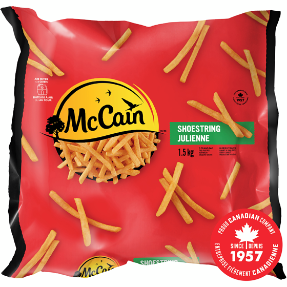 McCain Shoestring Fries 1.5 kg, $0.57/100g