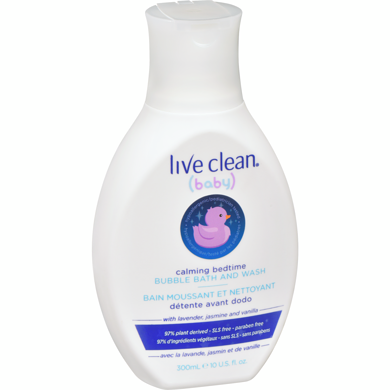 Live Clean Baby Calming Bedtime Bubble Bath & Wash - 300 ml