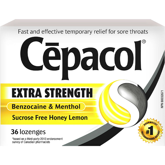 Cepacol Extra Strength Sucrose Free Honey Lemon Value Pack, Sore Throat Lozenges 36 ea, $0.28/1ea