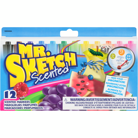 Mr Sketch Mr. Sketch – Marqueurs parfumés, couleurs variées, paq. 12 12x1.0 ea, 1,21 $/1ch